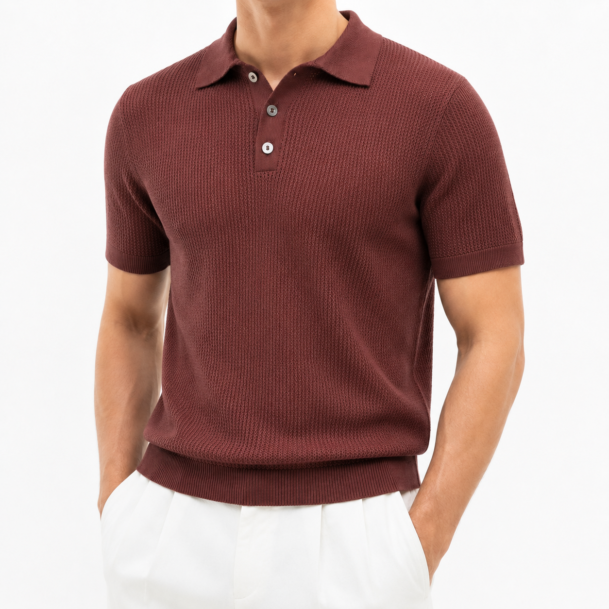 Tobacco Brown - Costa Knit Polo