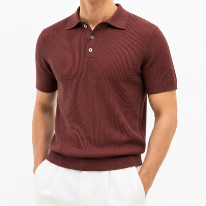 Tobacco Brown - Costa Knit Polo
