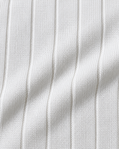 Pearl White - Column Zip Pullover