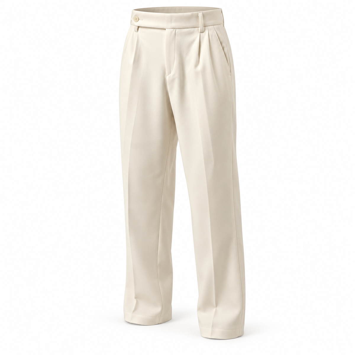 Creamy White - Italian Pleated Pants