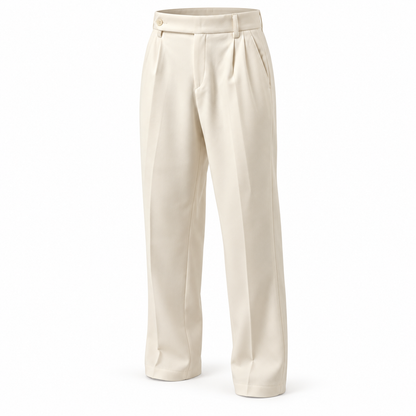 Creamy White - Italian Pleated Pants