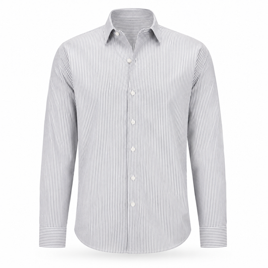 Midnight Black - Pinstriped Shirt