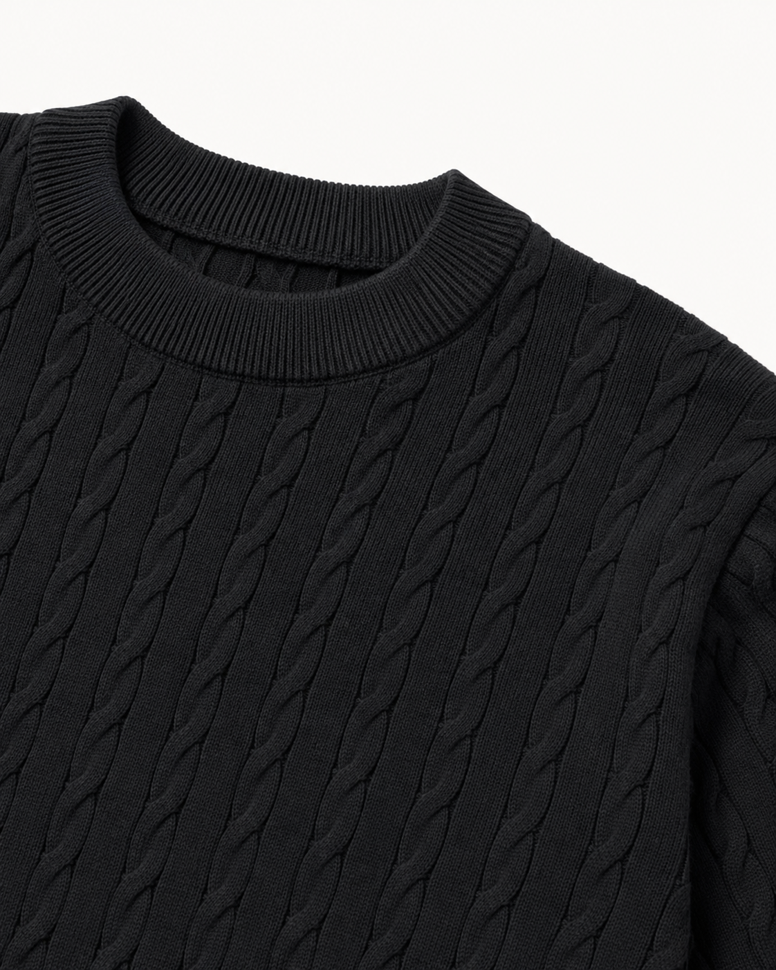Midnight Black - Cable Knit