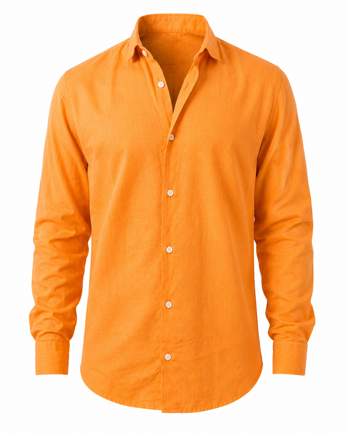 Tangerine Orange – Long Sleeve Linen