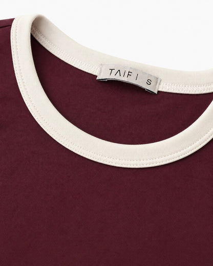 Crimson Burgundy - Ringer Tee