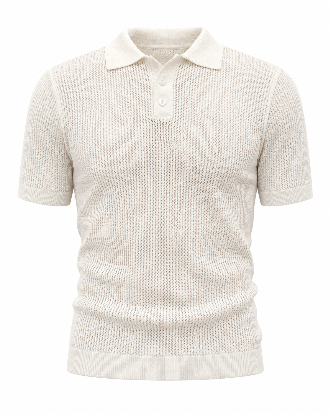 Pearl White - Costa Knit Polo