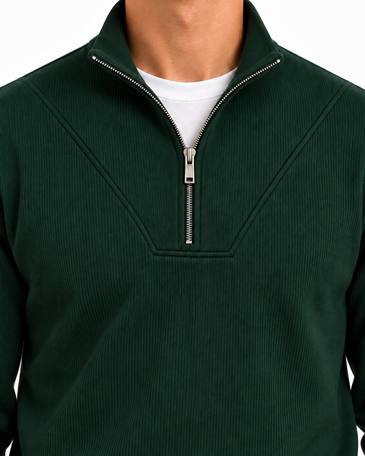 Emerald green Quarter Zip
