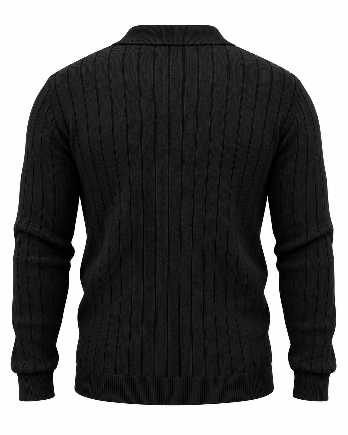 Midnight Black - Column Zip Pullover