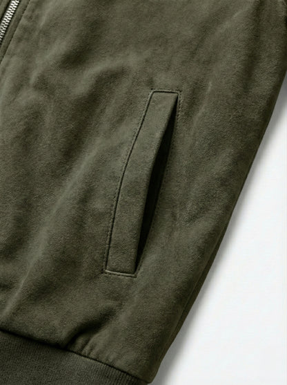 Deep Olive Suede Jacket