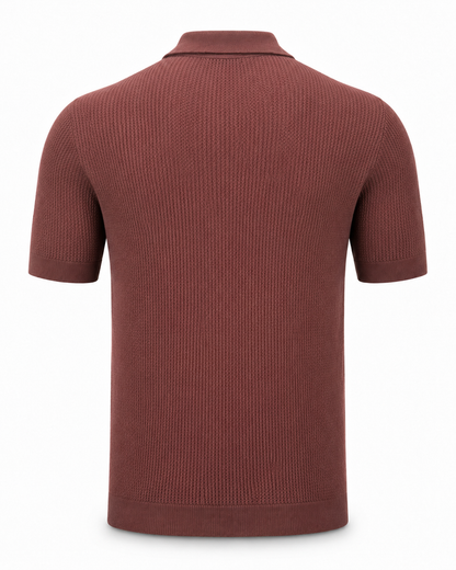 Tobacco Brown - Costa Knit Polo