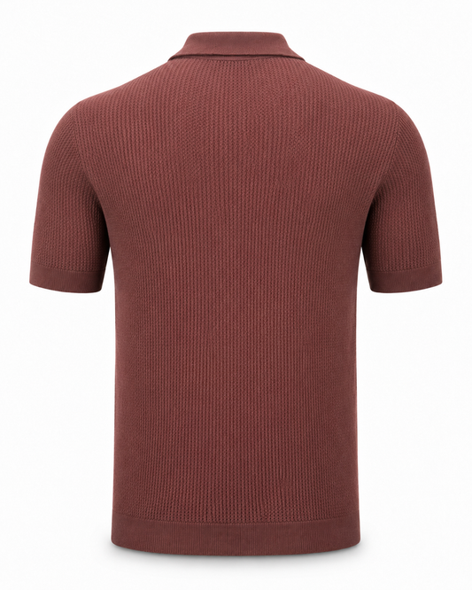 Tobacco Brown - Costa Knit Polo