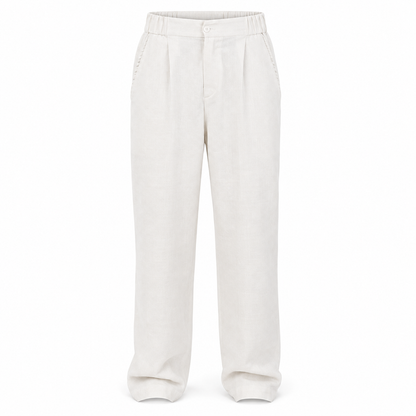 Premium Pearl White – Linen Pants