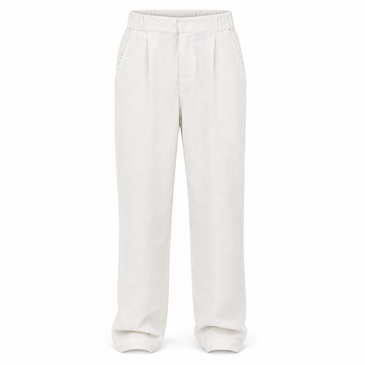 Premium Pearl White – Linen Pants