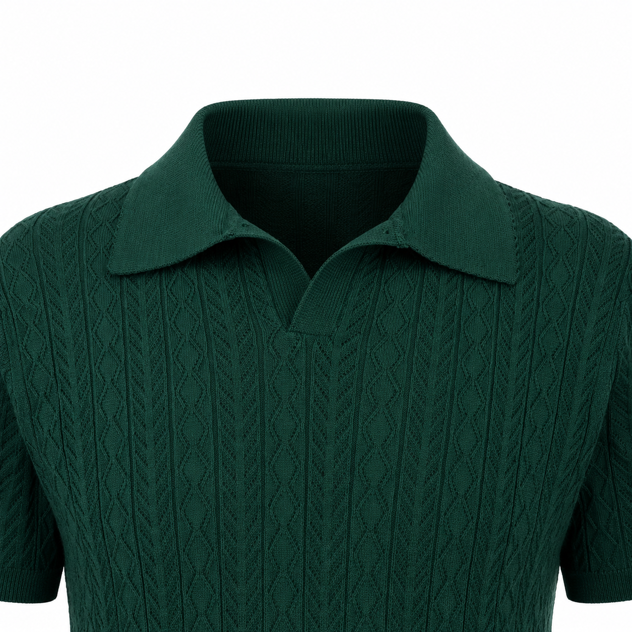 Emerald Green - Mosaic Knit Polo