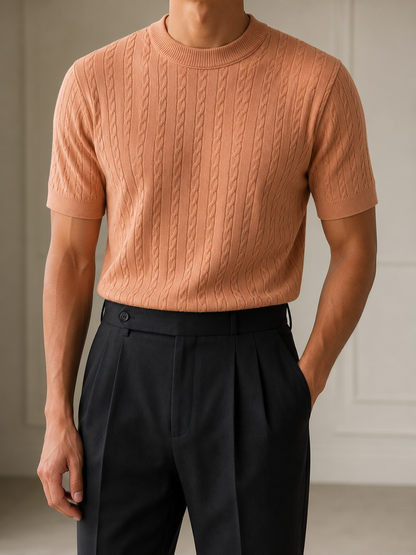 Copper Blush - Cable Knit