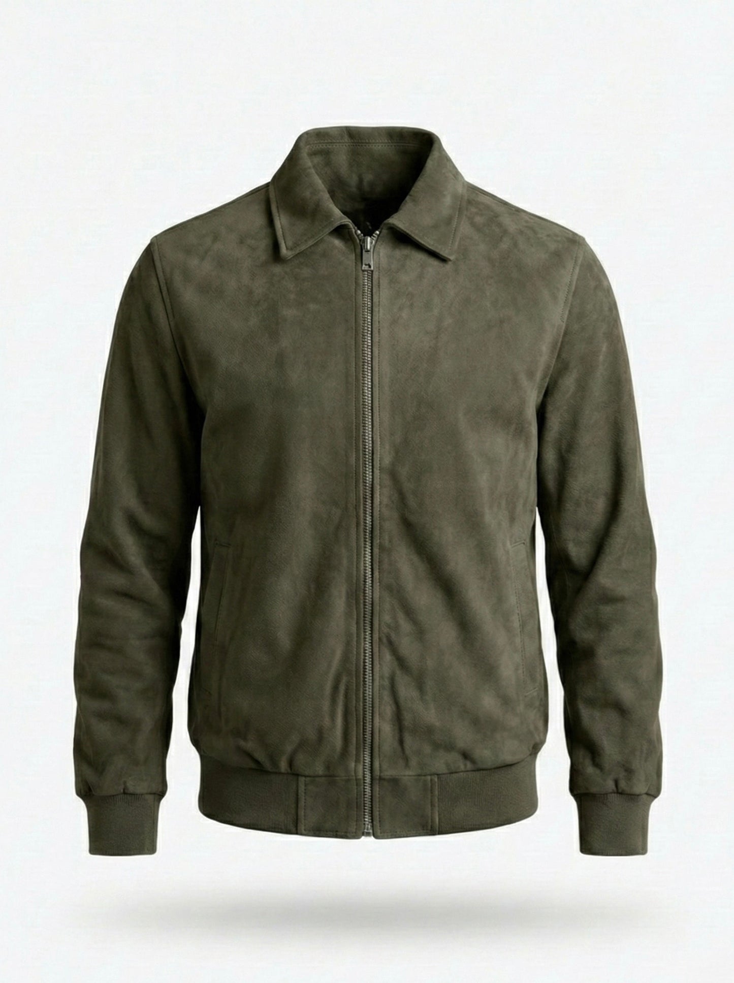Deep Olive Suede Jacket