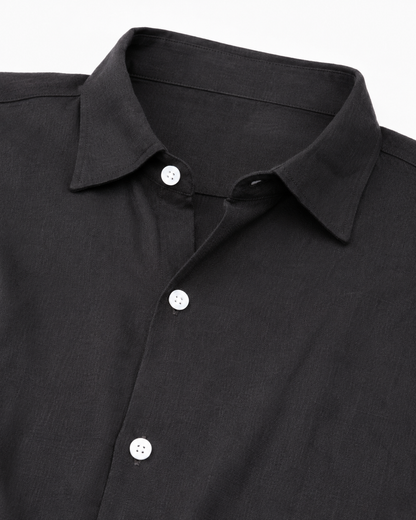Midnight Black – Long Sleeve Linen