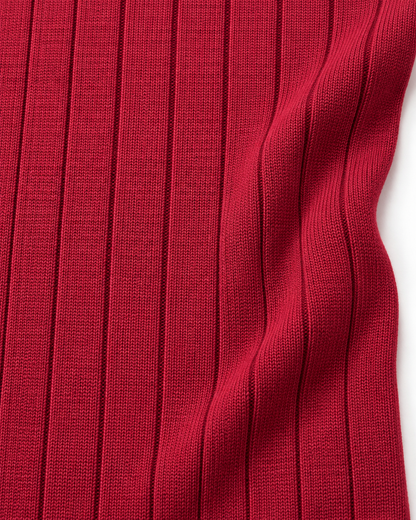 Berry Red - Column Zip Pullover