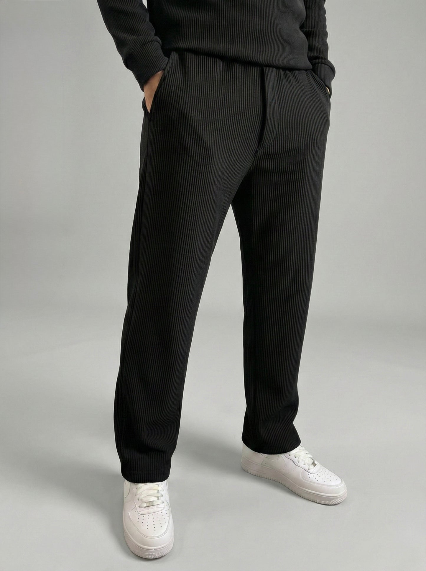 Midnight Black Ribbed pants