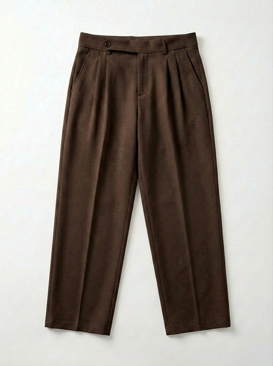 Tobacco Brown - Italian Pleated Pants