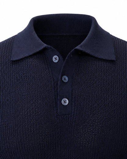 Navy Blue - Costa Knit Polo