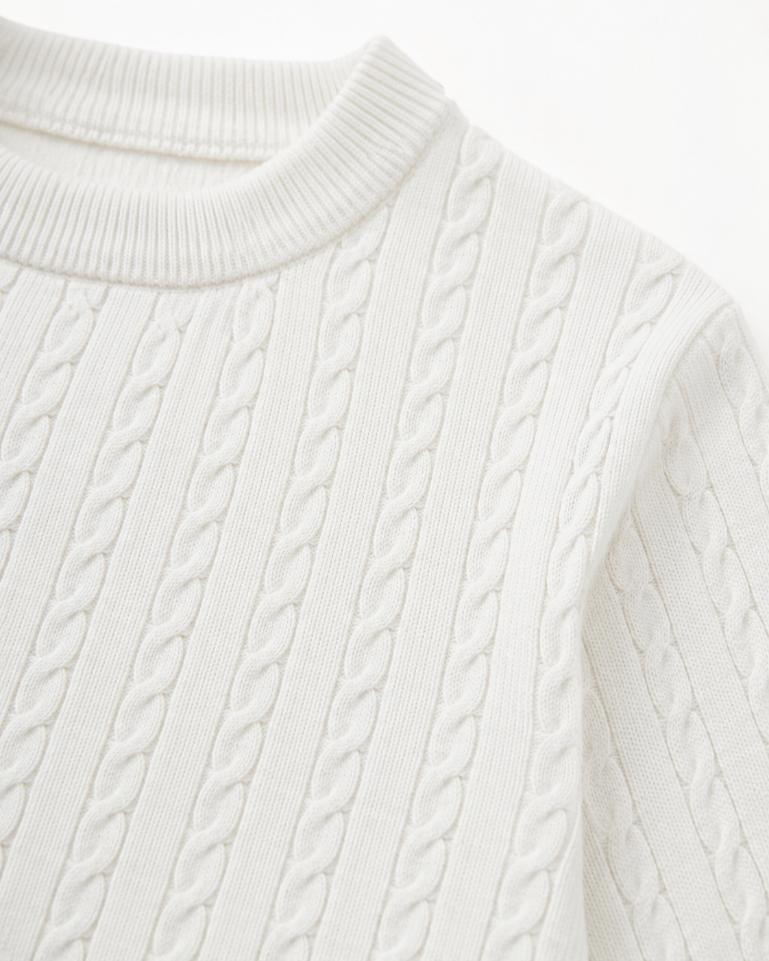 Pearl White - Cable Knit
