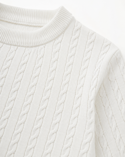 Pearl White - Cable Knit