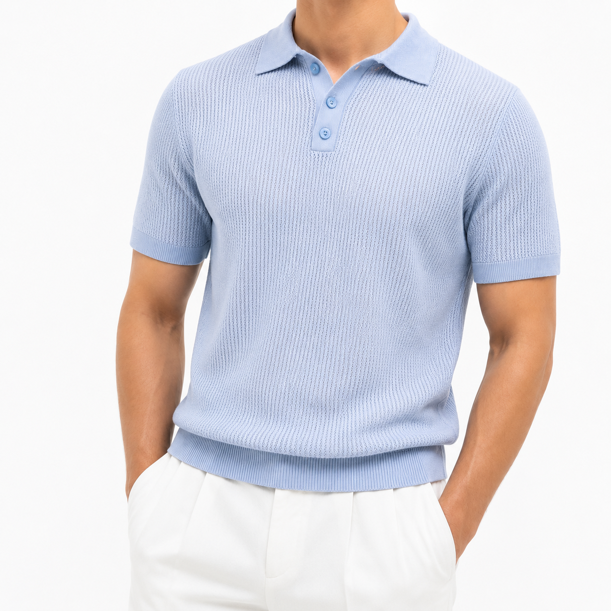 Sky Blue - Costa Knit Polo