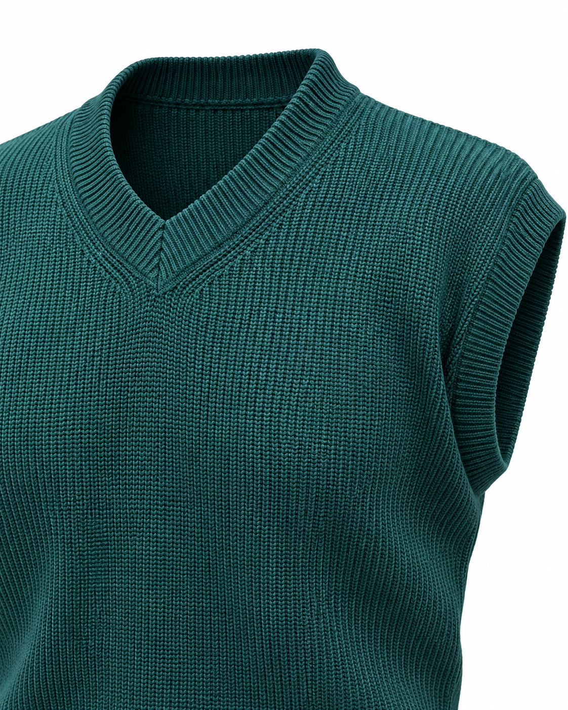 Emerald Green V-neck Gilet