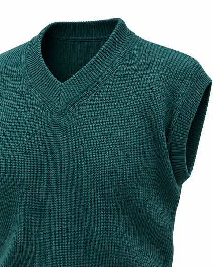 Emerald Green V-neck Gilet