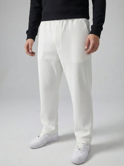 Pearl White Ribbed pants