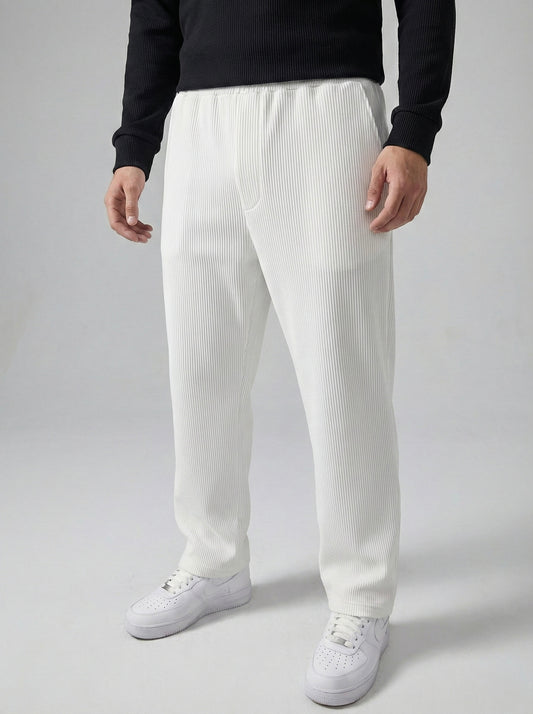 Pearl White Ribbed pants