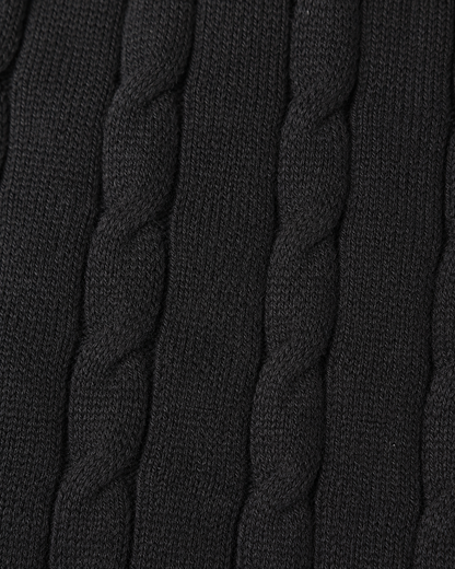 Midnight Black - Cable Knit