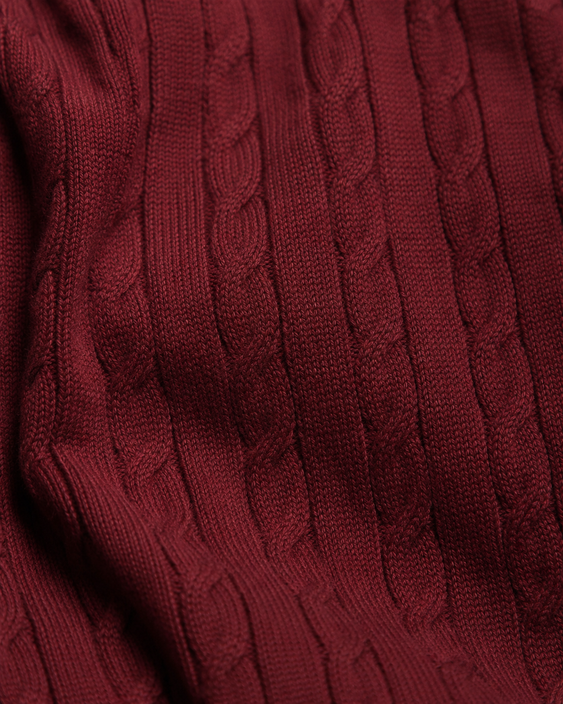 Crimson Burgundy - Cable Knit