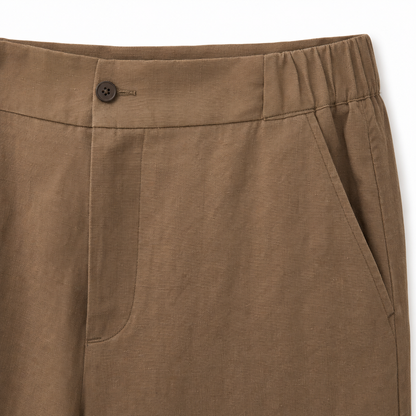 Premium Tobacco Brown – Linen Pants