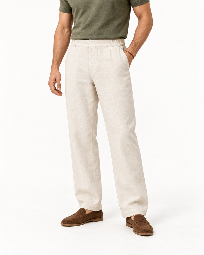 Premium Creamy White – Linen Pants