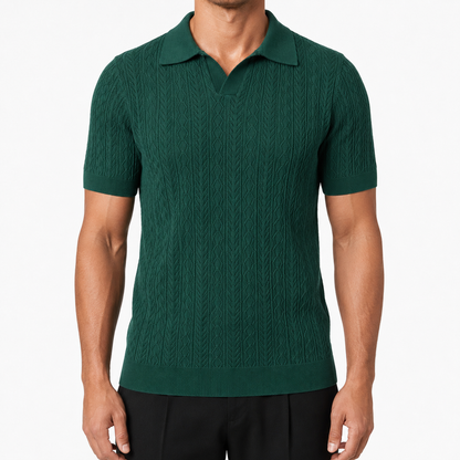 Emerald Green - Mosaic Knit Polo