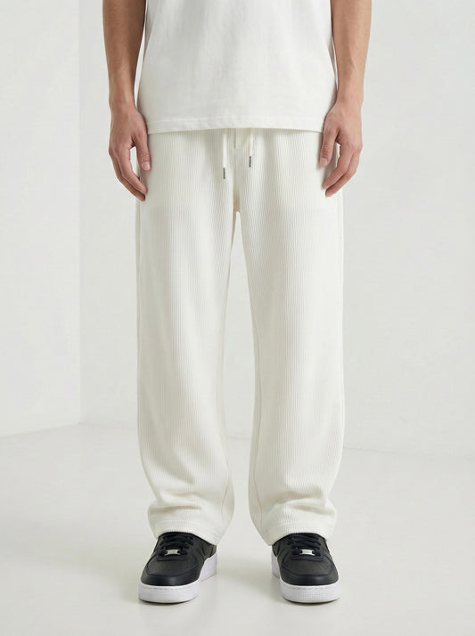 Pearl White Ribbed pants