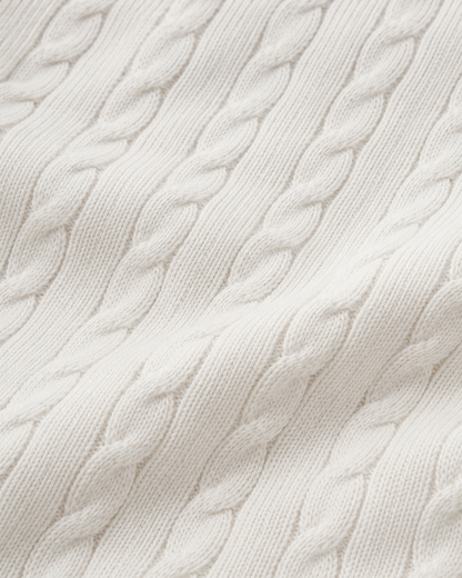 Pearl White - Cable Knit