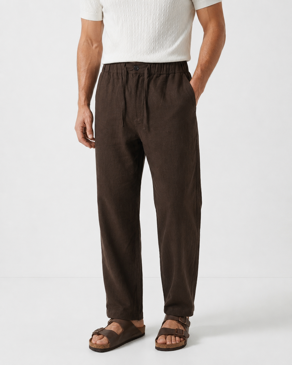 Tobacco Brown – Linen Pants