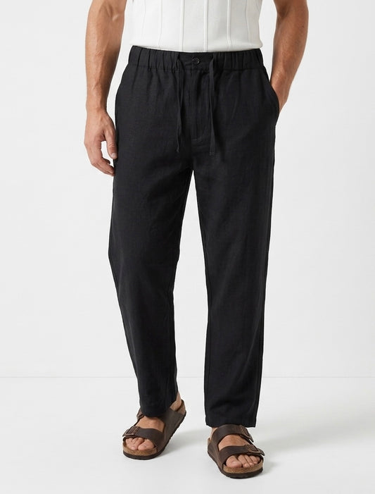 Midnight Black – Linen Pants