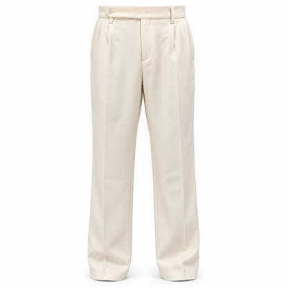 Creamy White - Italian Pleated Pants