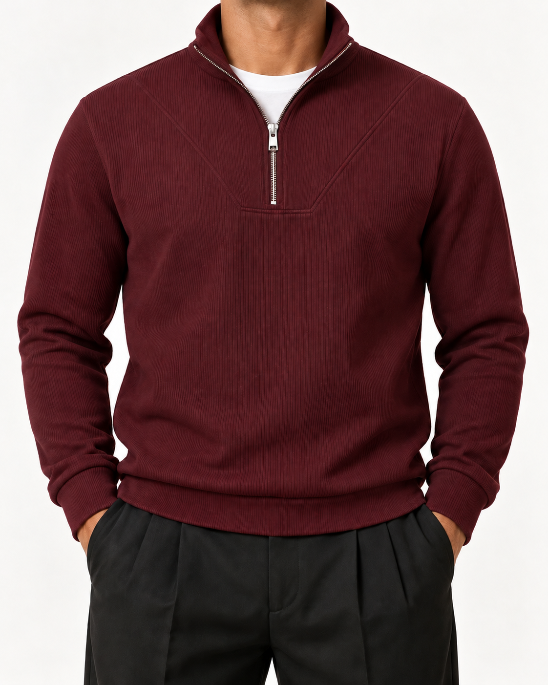 Crimson Burgundy Quarter Zip