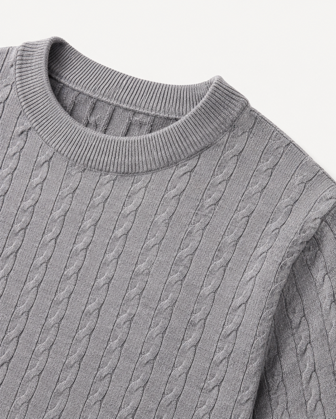 Ash Grey - Cable Knit