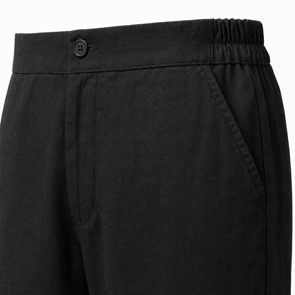 Premium Midnight Black – Linen Pants