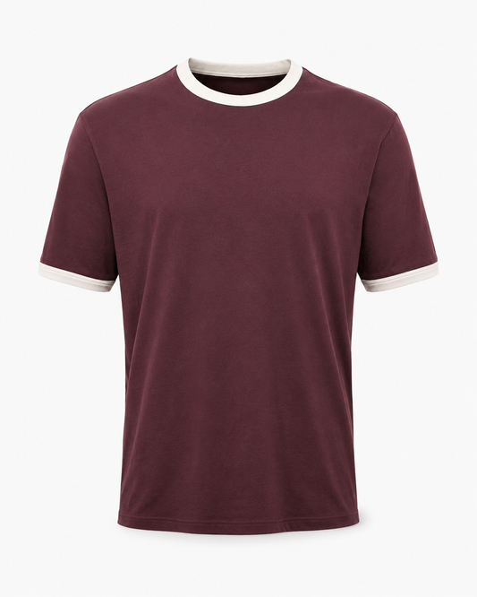 Crimson Burgundy - Ringer Tee