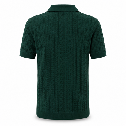 Emerald Green - Mosaic Knit Polo