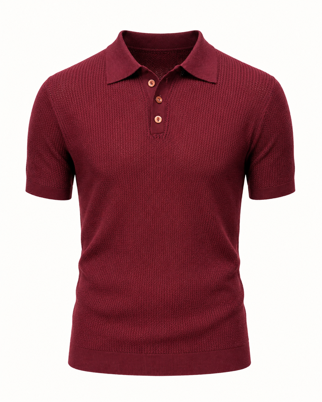 Crimson Burgundy - Costa Knit Polo