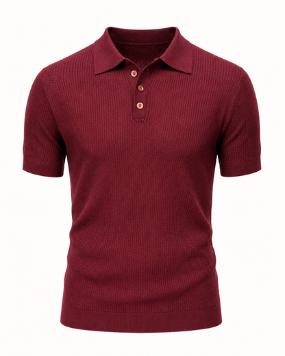 Crimson Burgundy - Costa Knit Polo