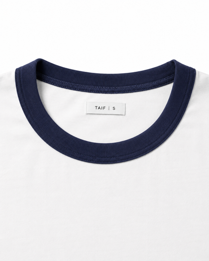 Signature Navy - Ringer Tee